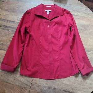 Chico's Red Button-Up Blouse